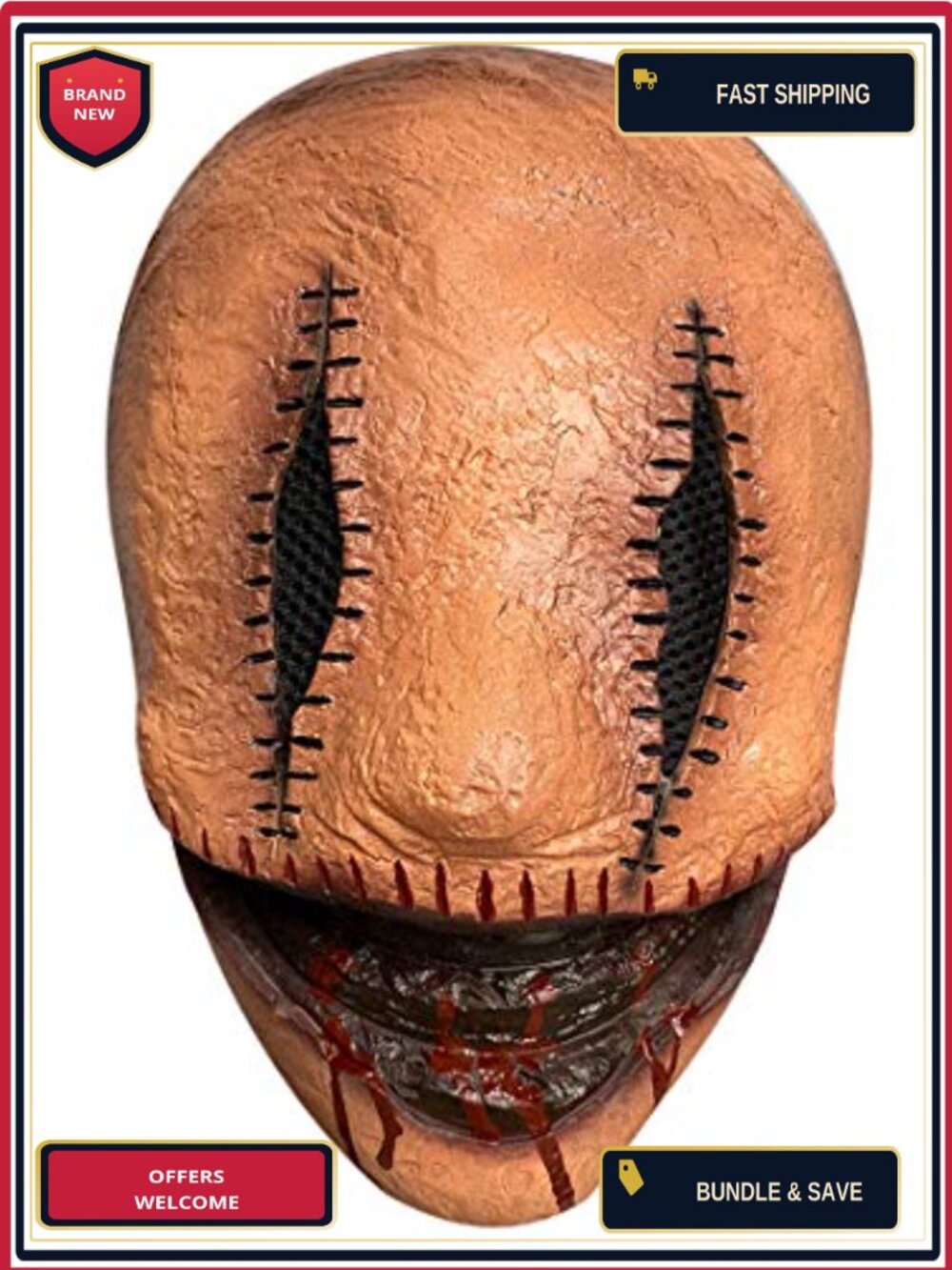 Creepy Smiley Killer Mask Scary Zombie Latex Mask